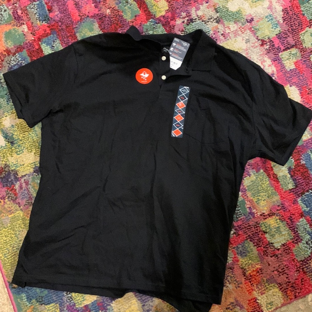 Black polo with pocket St. John’s bay size xxl quick dry